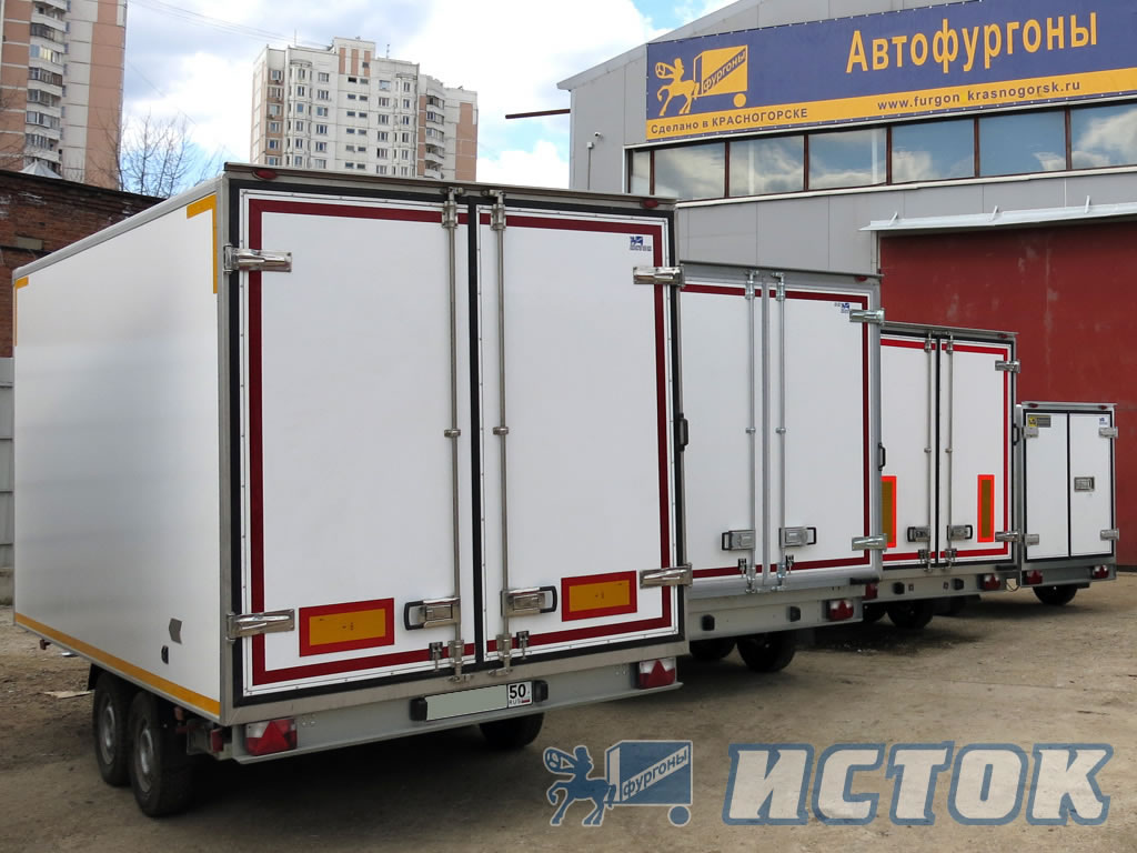 Прицеп-фургон категории О2 с полной массой до 3500 кг в различных модификациях